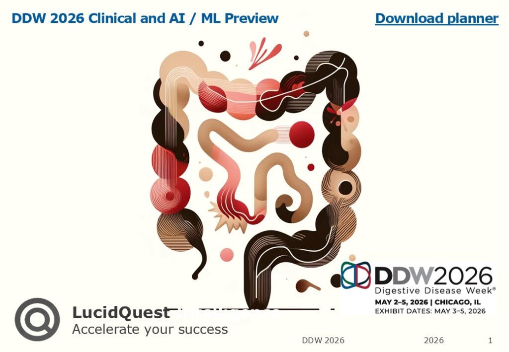 DDW 2026 gastroenterology conference preview covering IBD, endoscopy, liver disease, microbiome research and artificial intelligence.